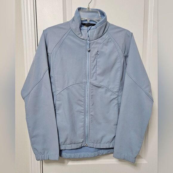 VTG Black Diamond Jacket Women’s Medium Blue Mock Neck Long Sleeve Full Zip GUC - Picture 1 of 10